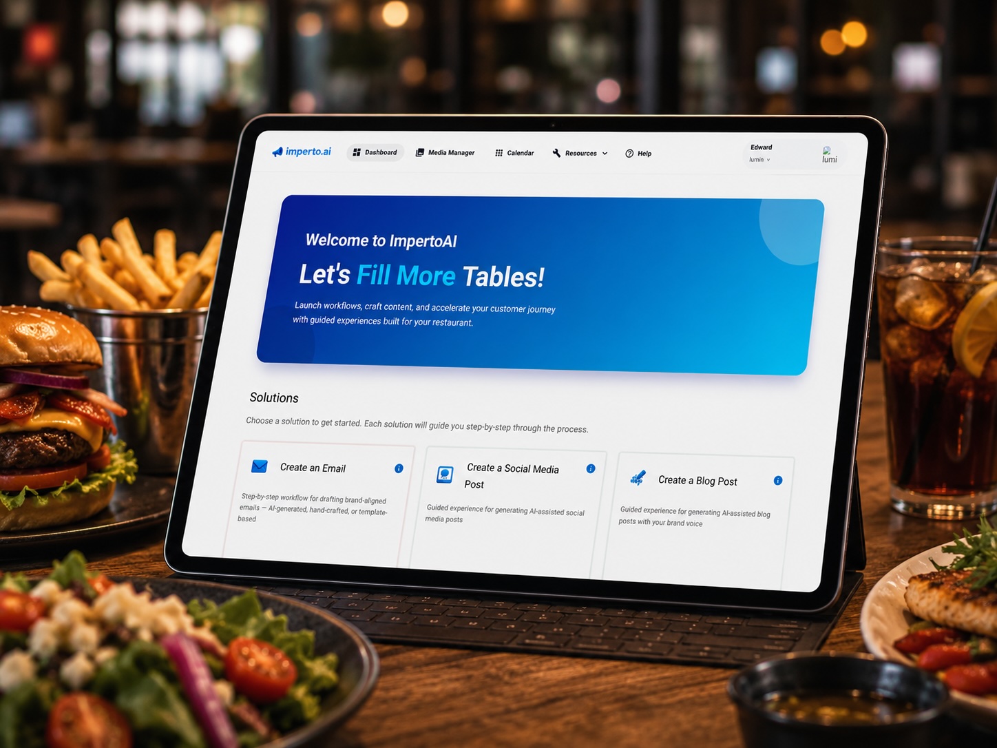 ImpertoAI Helps Fill the tables and drive customer loyalty in the Food & Beverage Industry!